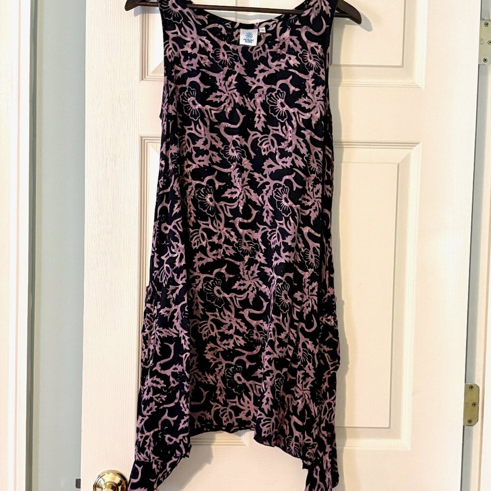 Mexicali Blues Batik Violet & Black Sundress Size L